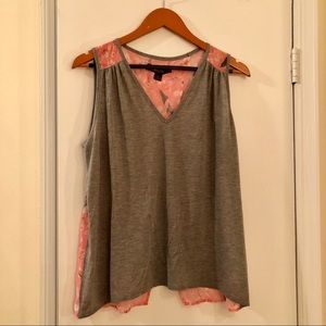 Sweet Pea Tulip Open Back Floral Tank Top